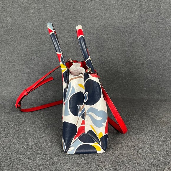 Kate Spade New York Eva Breezy Floral Small Satchel Floral Shoulder Strap - Picture 7 of 11